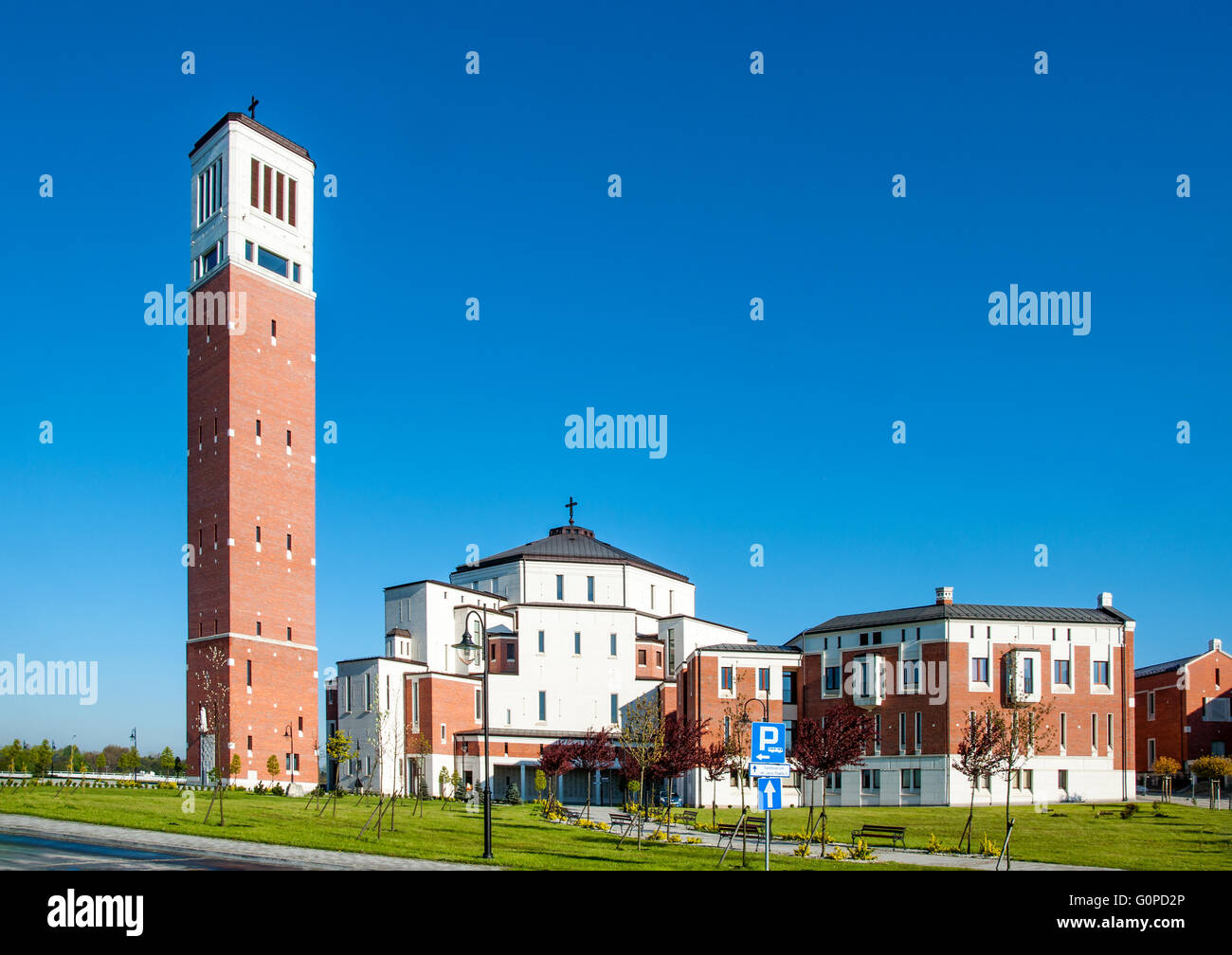 Sanctuaire, église, centre d'information et de l'activité musée commémorant le Pape Jean Paul II. Journée mondiale de la Jeunesse 2016 Plan du Banque D'Images