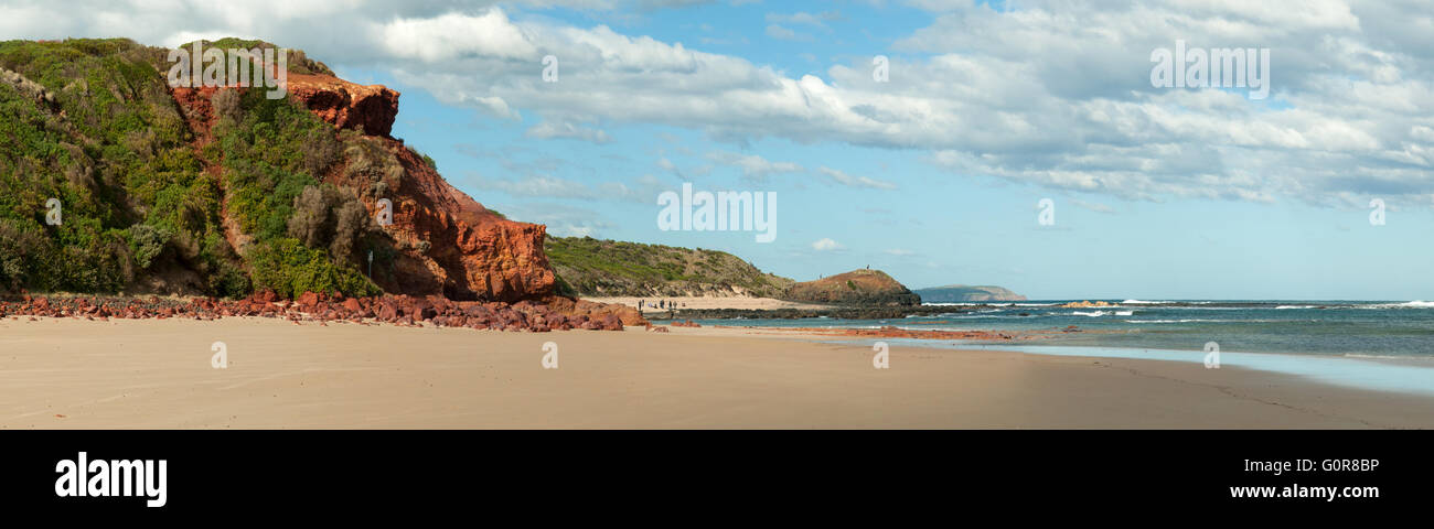 Smith Beach Panorama, Phillip Island, Victoria, Australie Banque D'Images