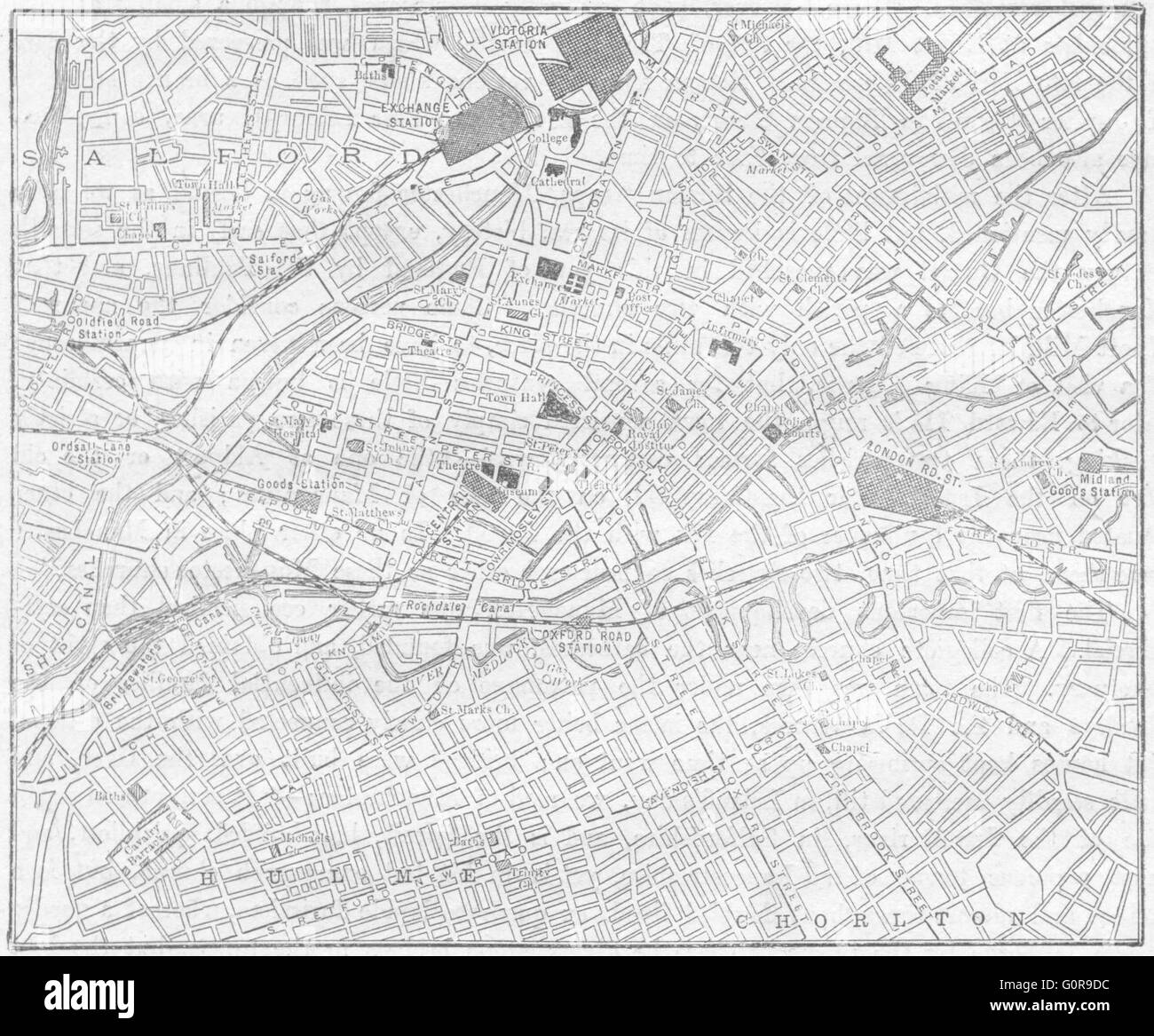 LANCS : Manchester, croquis, 1898 Banque D'Images