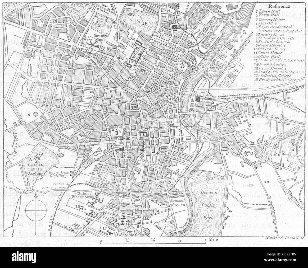 Irlande du Nord : Belfast, croquis, 1898 Banque D'Images