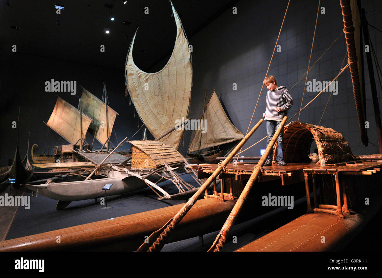 Musée ethnologique de Berlin, les navires de la division South Sea, Lansstrasse, Dahlem, Berlin, Allemagne / Ethnologisches Museum Banque D'Images