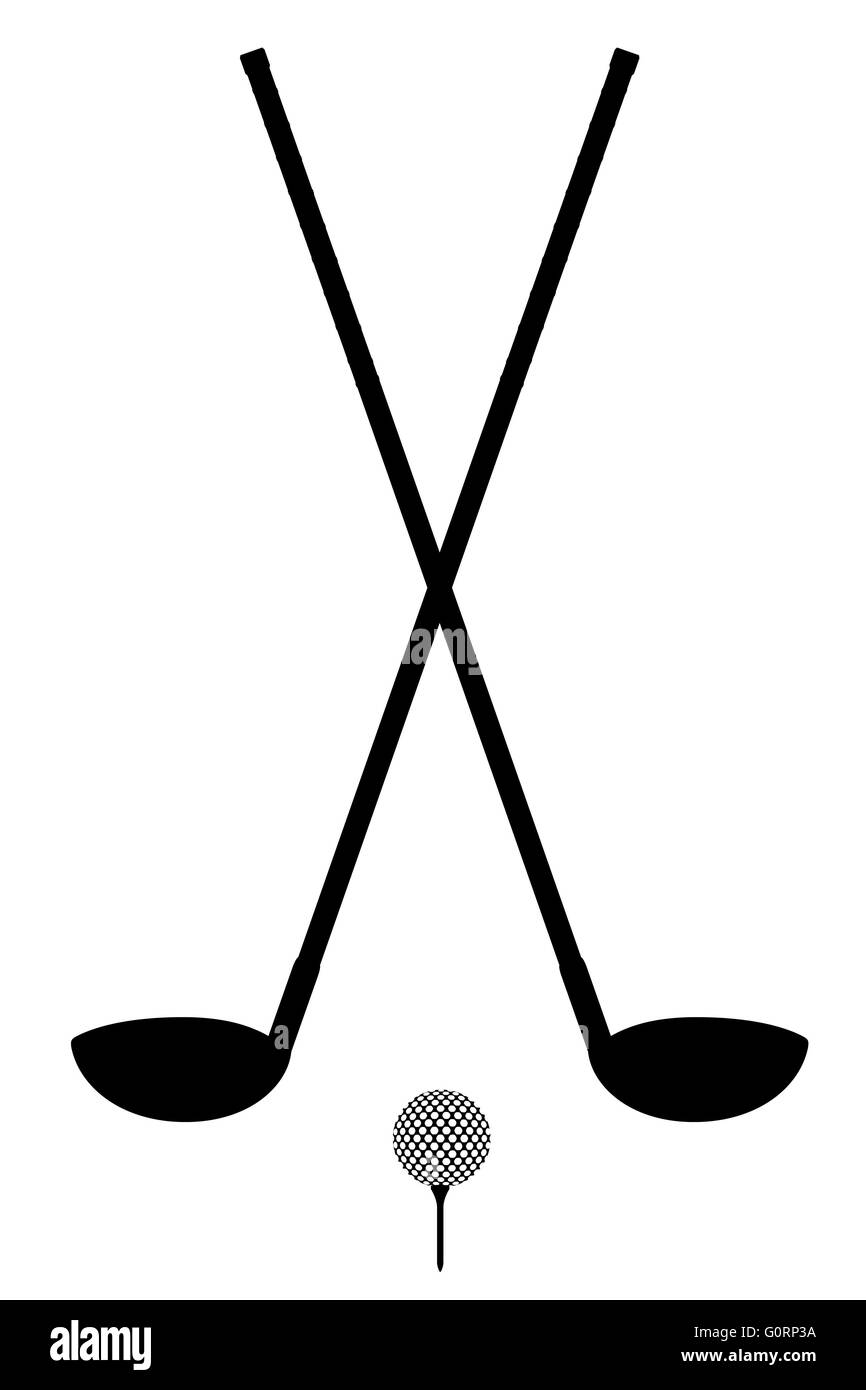 Golf club illustration isolé sur fond blanc Banque D'Images