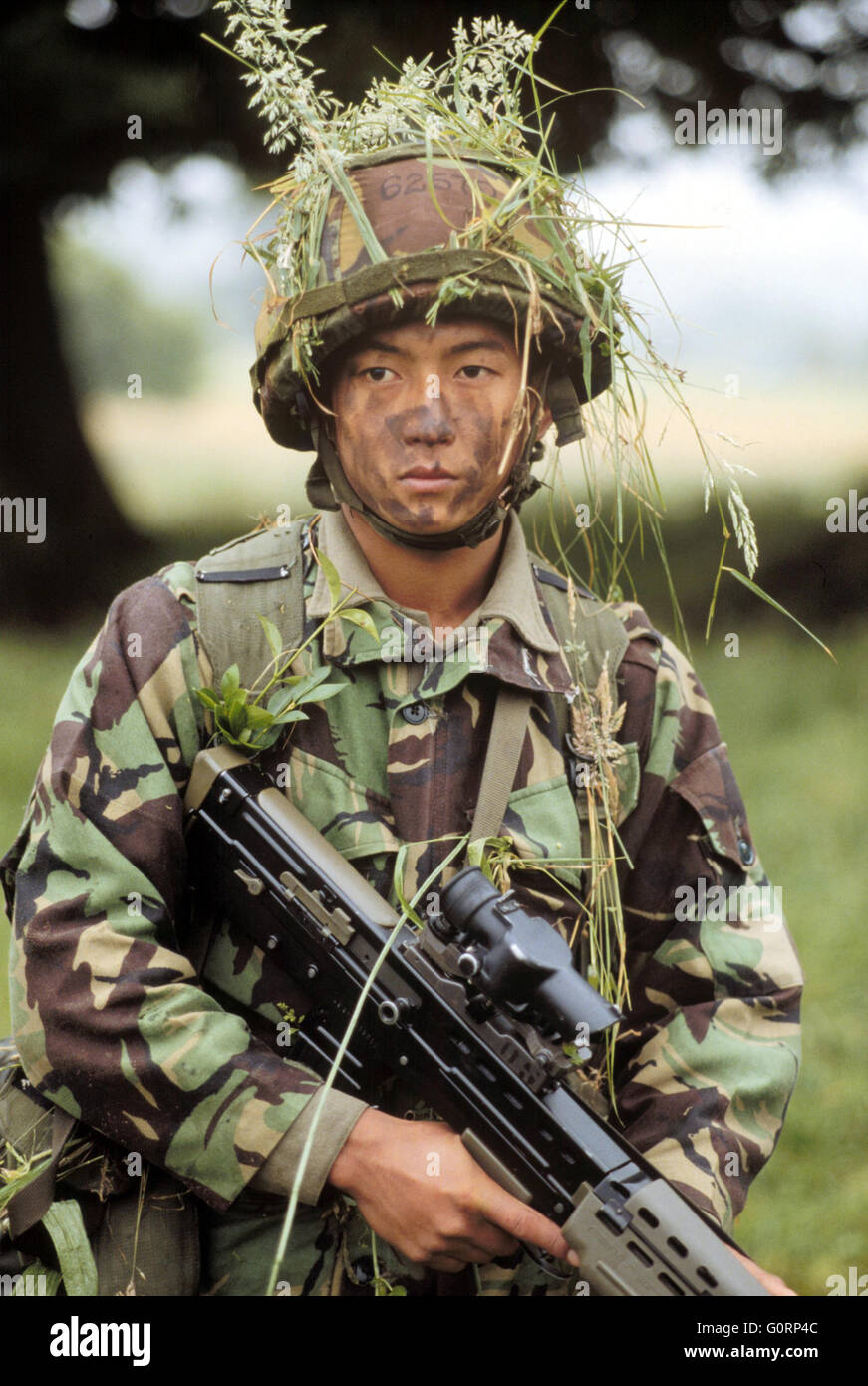 L'Armée royale, 6e régiment de carabiniers Gurka Banque D'Images