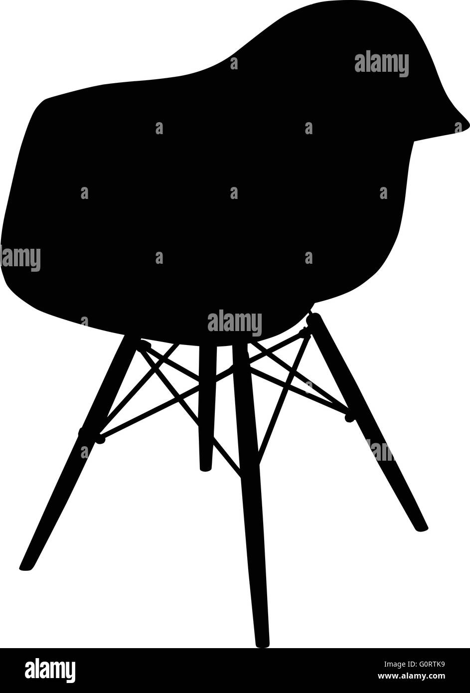 Silhouette de chaise moderne Illustration de Vecteur