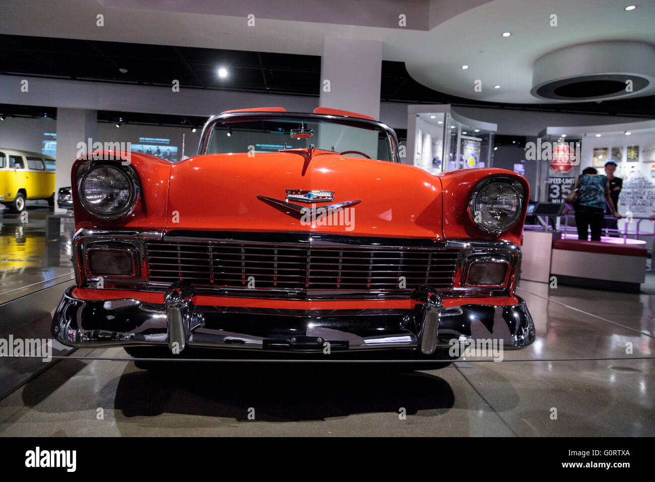 1956 Chevrolet Bel Air Cabriolet a été un don à l'Petersen Automotive Museum Banque D'Images