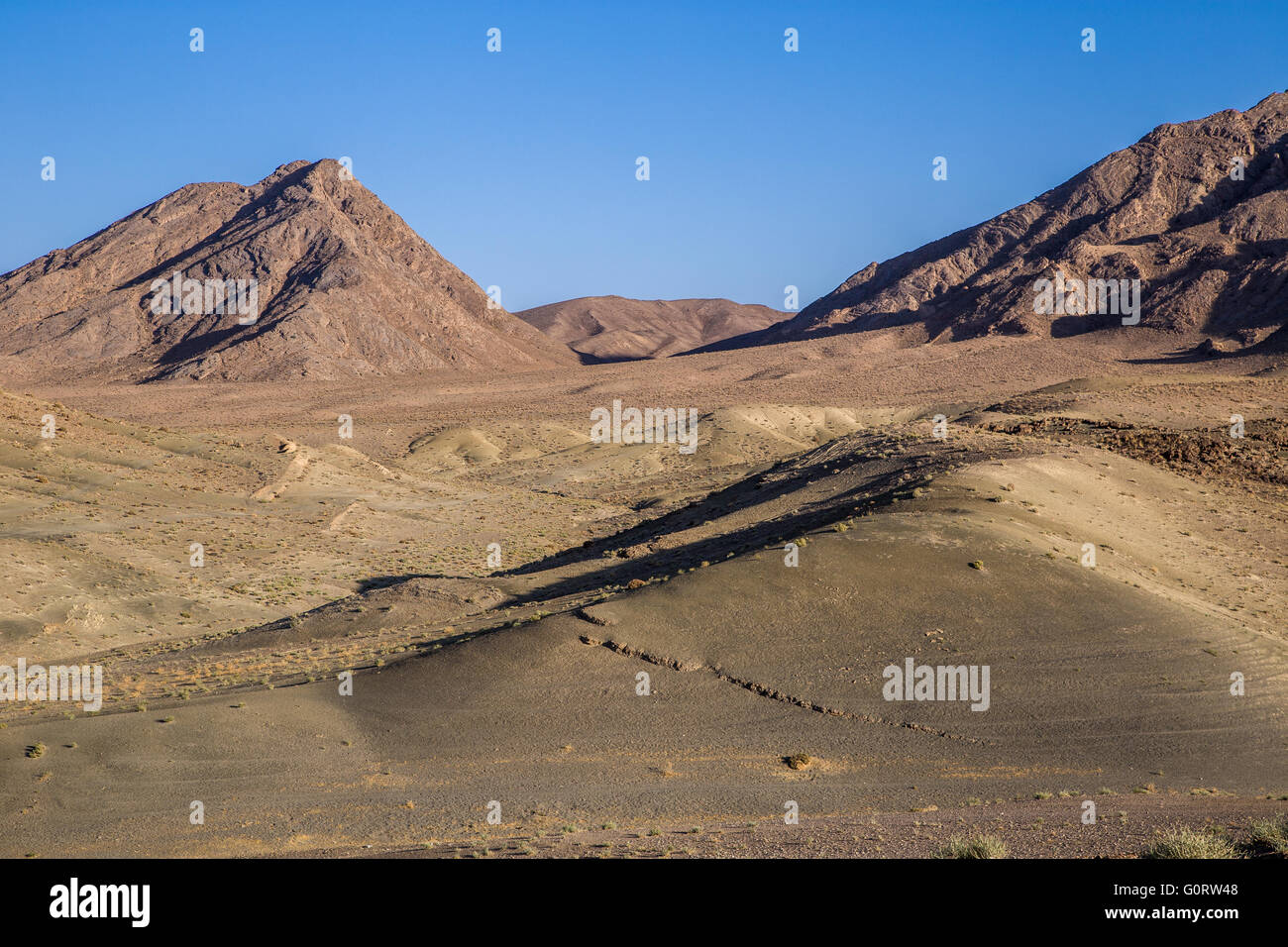 L'Iran plateau central et semi désert paysage Banque D'Images