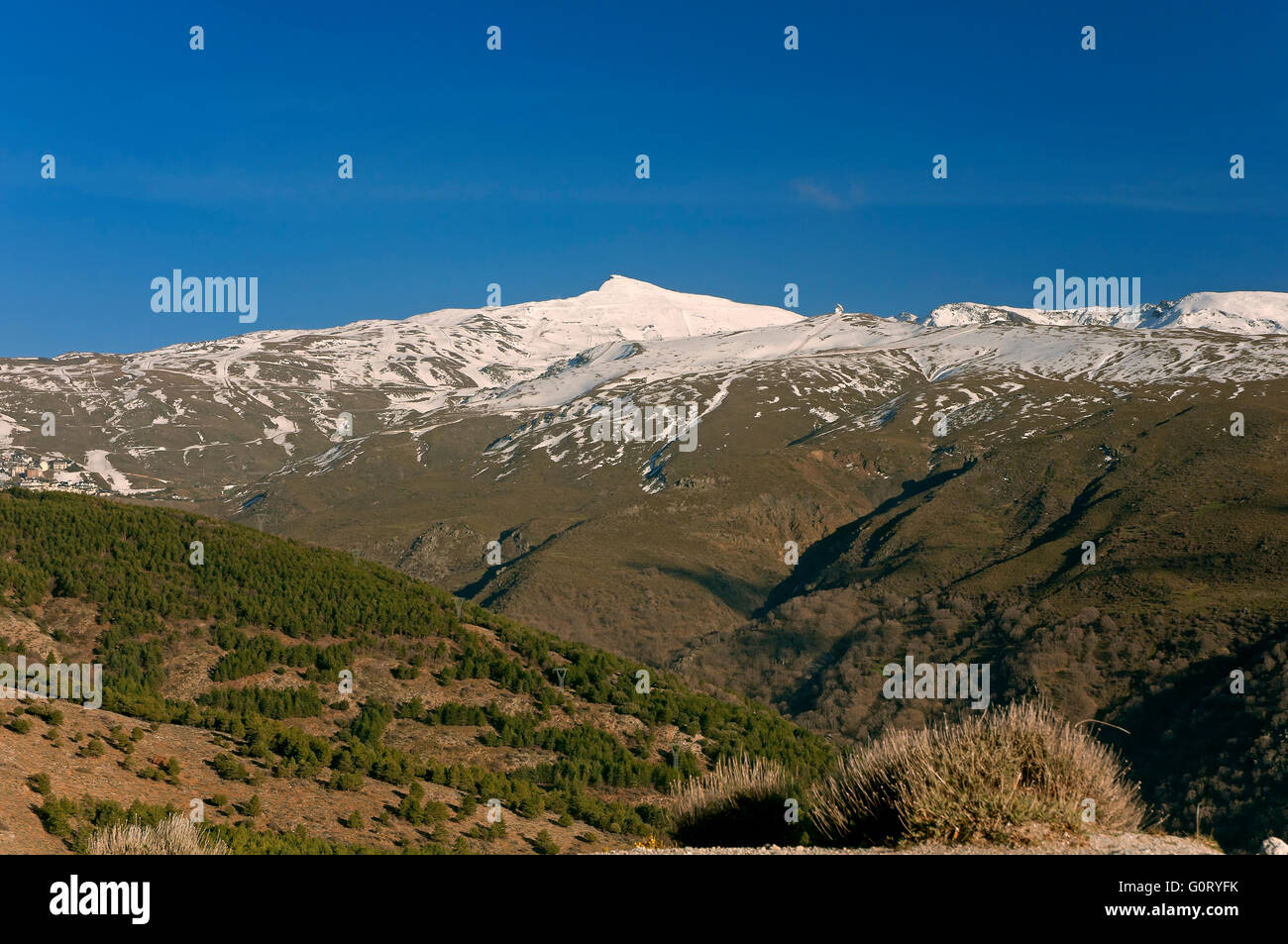 Pic veleta (3.396m), parc national de la sierra Nevada, Granada province, région d'Andalousie, Espagne, Europe Banque D'Images