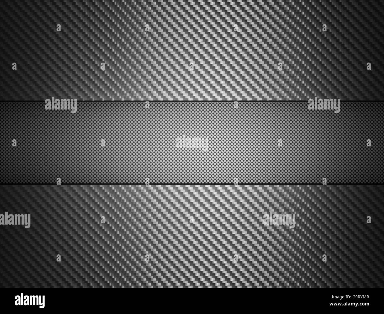 Image 3D de la texture de la fibre de carbone classique Banque D'Images