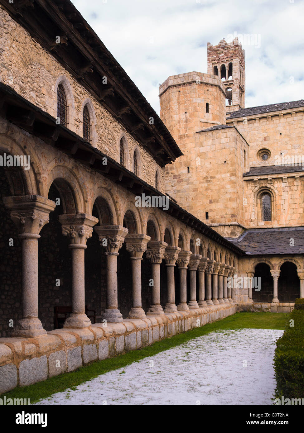 Le Cloître de la cathédrale. Seu d'Urgell. Lleida. Espagne Banque D'Images