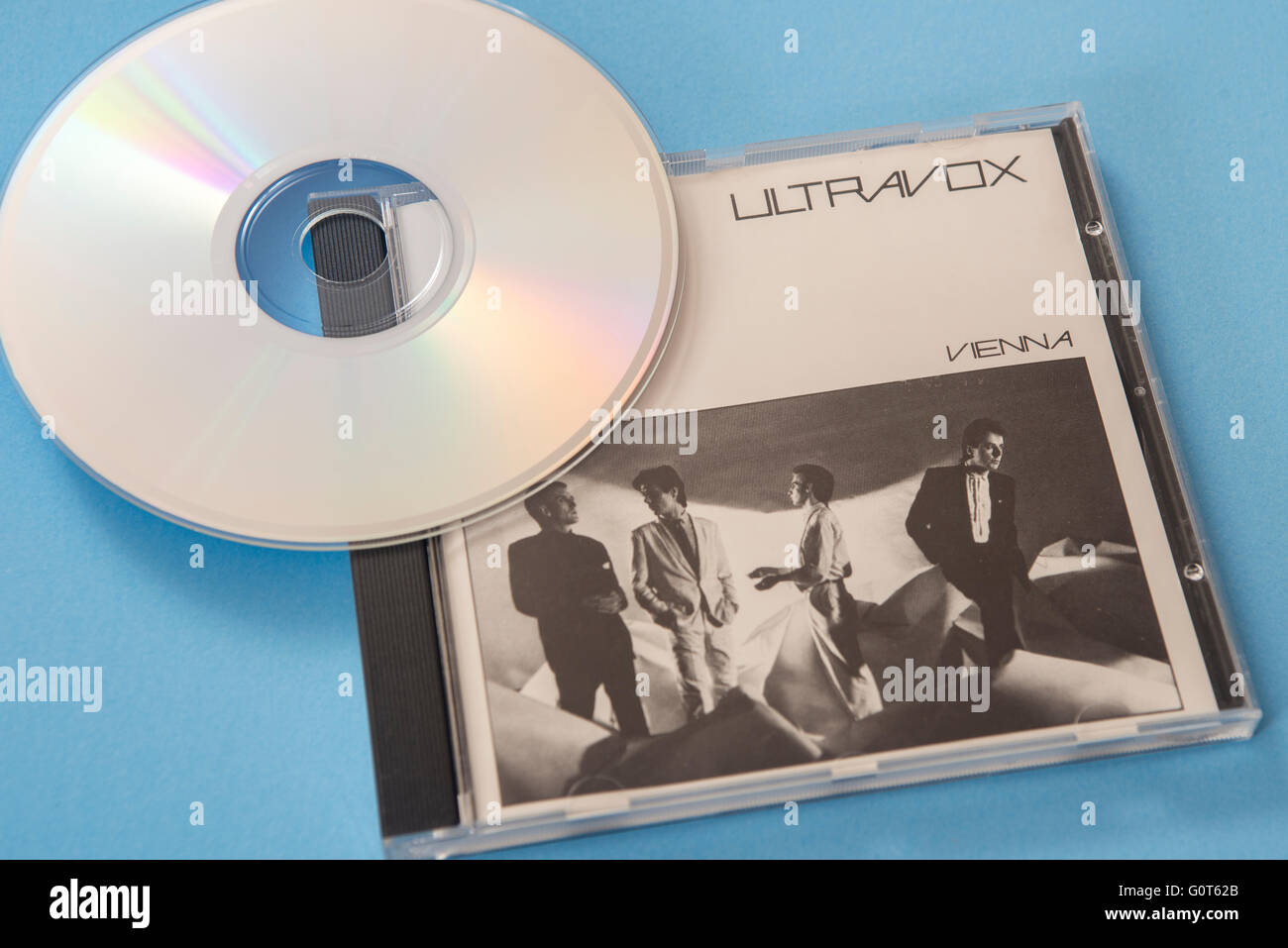 Album de Vienne par Ultravox sur disque compact Banque D'Images