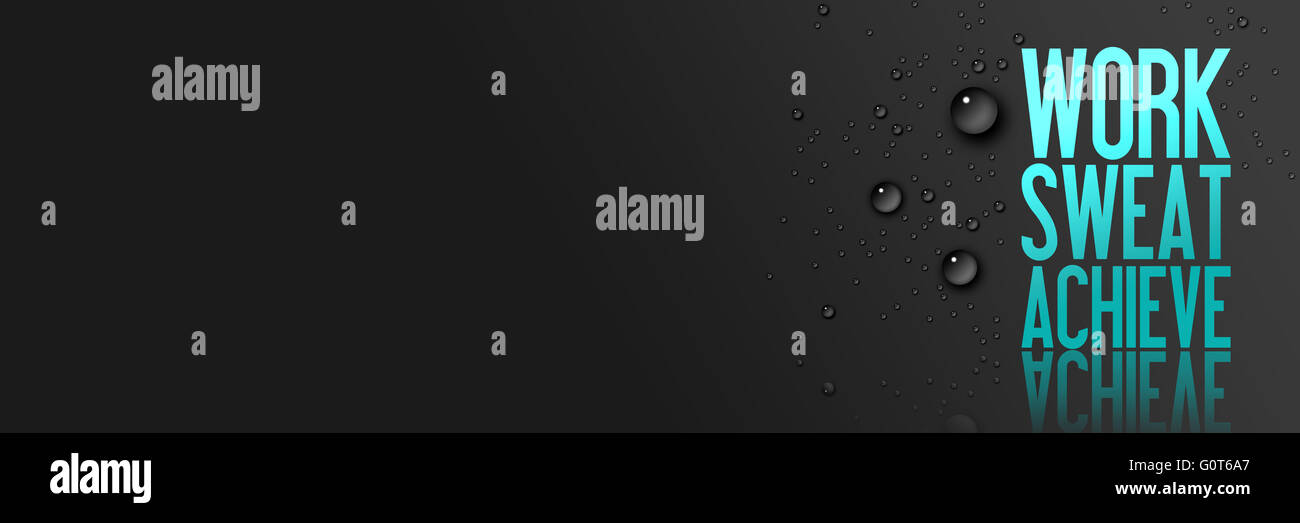 Marketing de la santé, sport, entraînement - Bannière Site design - atteindre la sueur de travail Banque D'Images