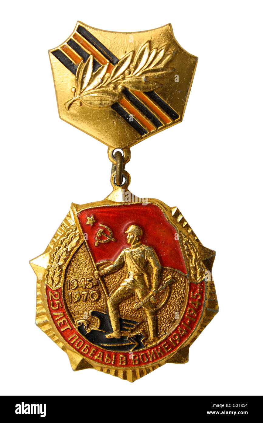 30 années d'une médaille de la victoire sur une grande guerre nationale Banque D'Images