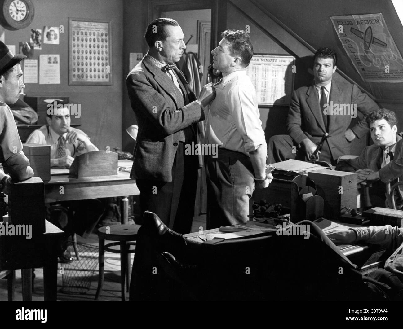 Louis Jouvet et Robert Dalban / Quai des Orfèvres / 1947 réalisé par Henri-Georges Clouzot (Majestic-Film) Banque D'Images