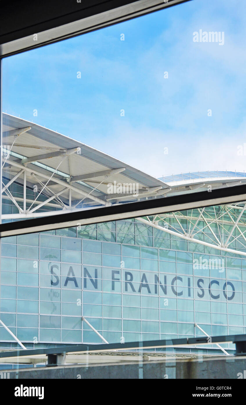 États-unis d'Amérique : l'aéroport international de San Francisco, l'aéroport le plus grand dans la région de la baie de San Francisco y compris l'ensemble de la Californie du Nord Banque D'Images