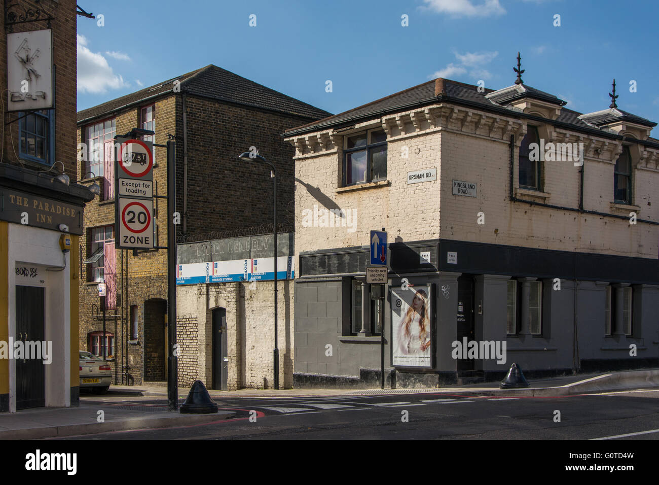 Architecture en décomposition de Hoxton, East London Banque D'Images