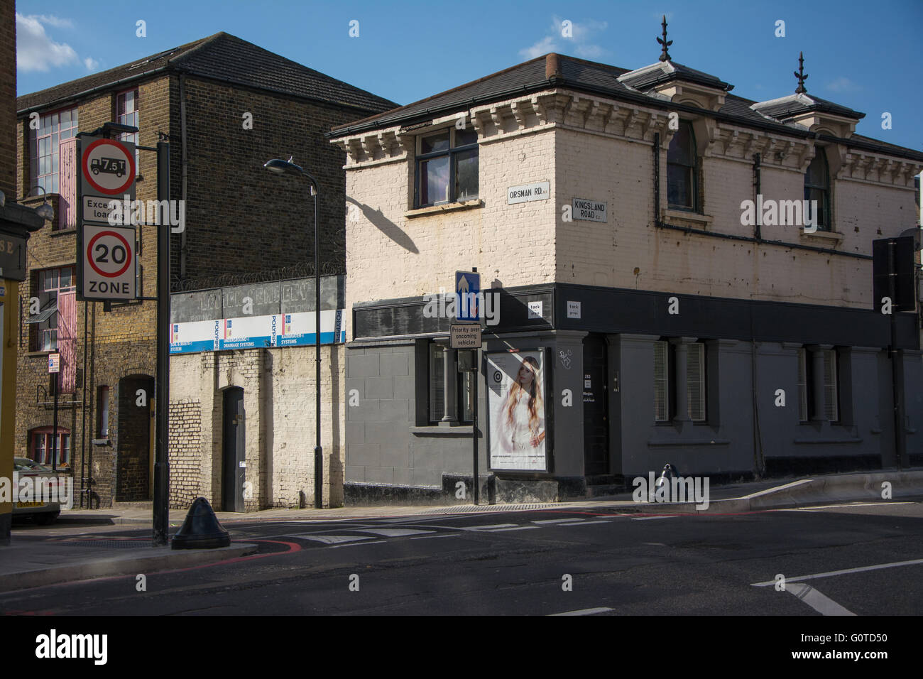 Architecture en décomposition de Hoxton, East London Banque D'Images