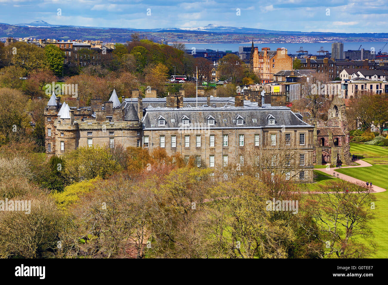 Holyrood House sur le Royal Mile à Édimbourg, Écosse, Royaume-Uni Banque D'Images
