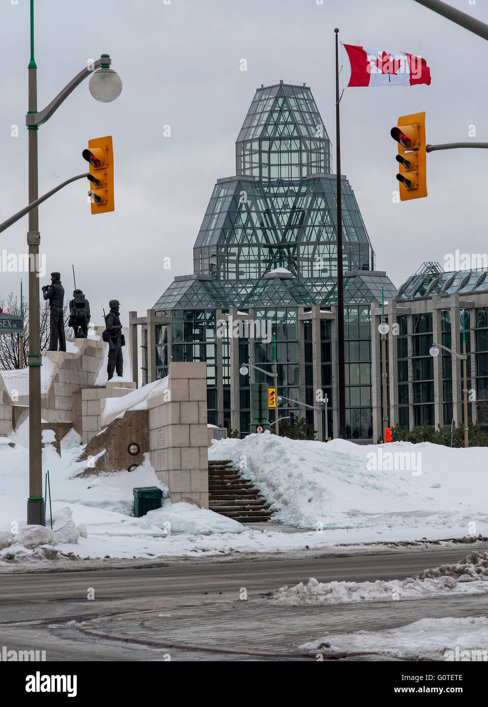 Musée des beaux-arts du Canada en hiver Banque D'Images