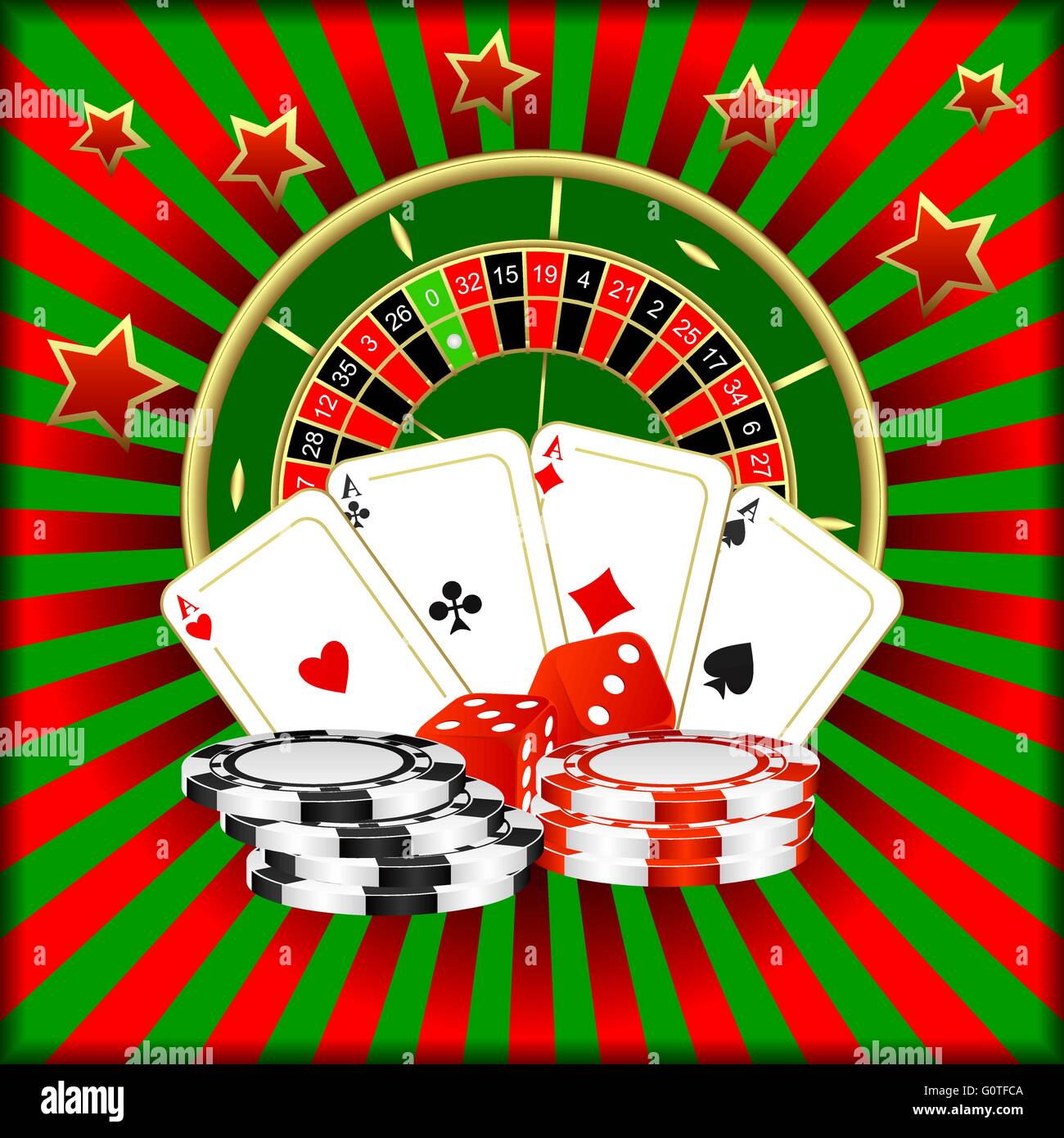 Composition sur le Casino. Illustration de Vecteur