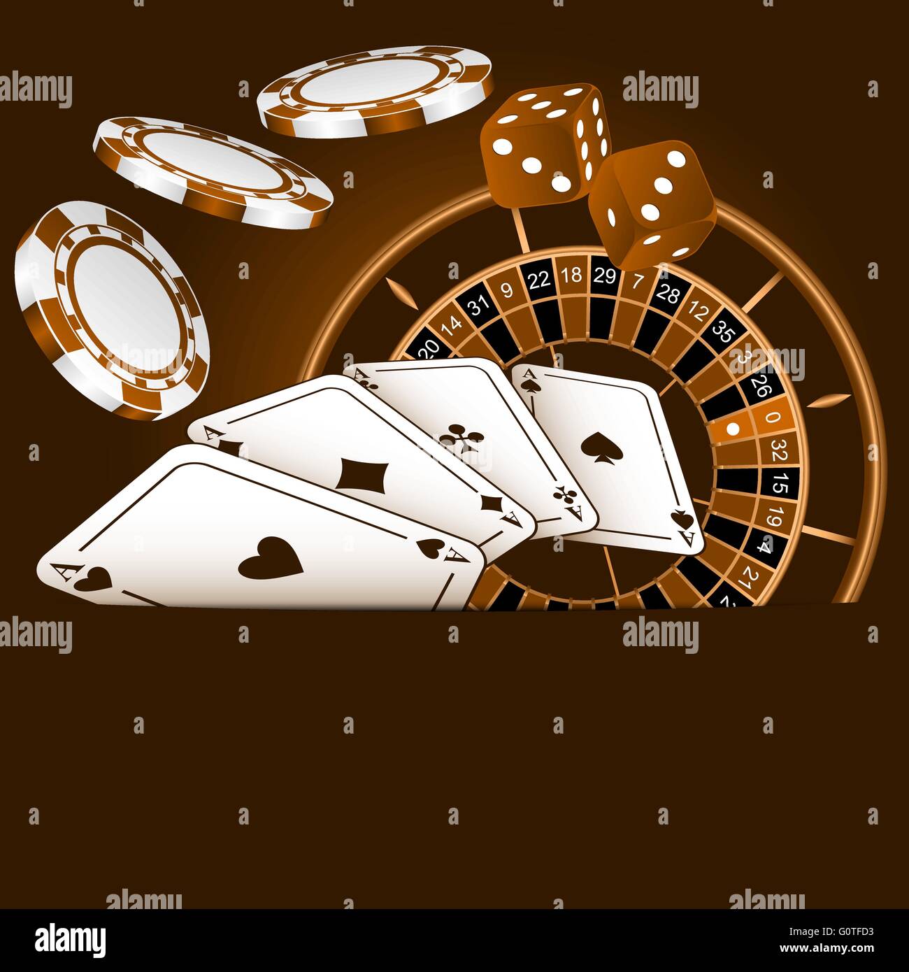 Composition sur gamblings Illustration de Vecteur