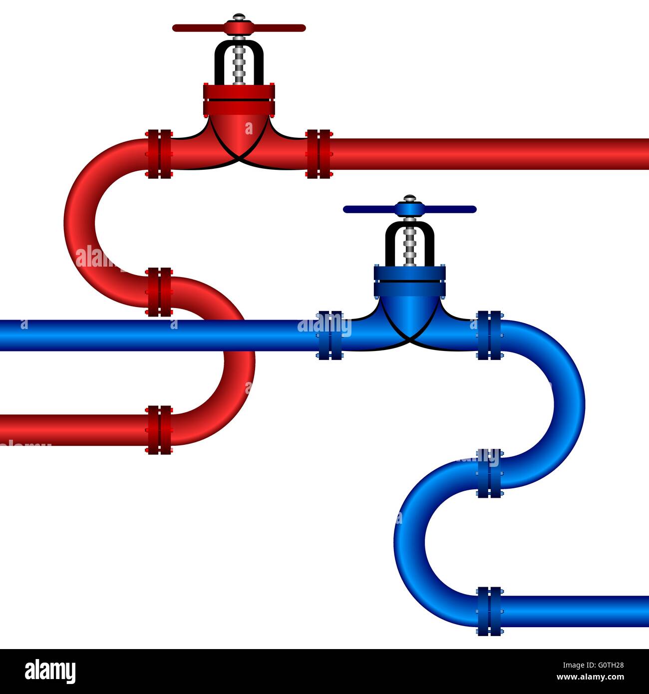 Différents pipelines. Illustration de Vecteur