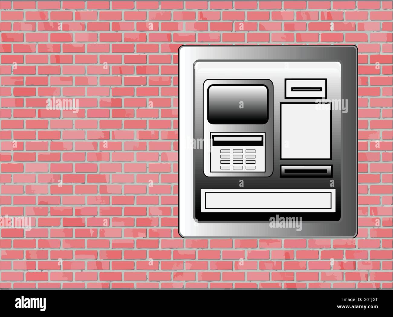 ATM Machine vecteur avec Copyspace Illustration de Vecteur