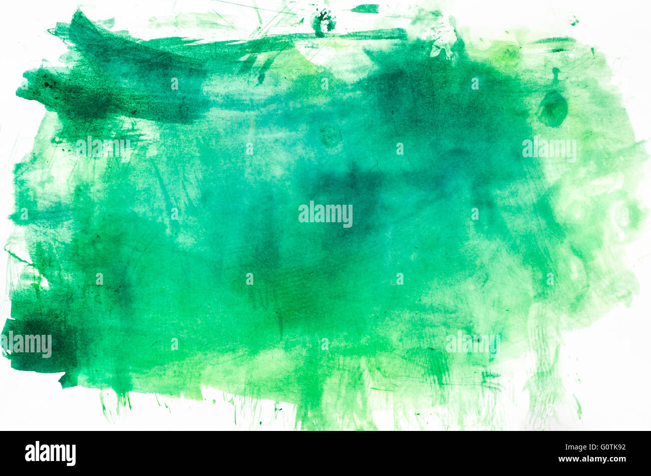 Texture de fond peint vert aquarelle Banque D'Images