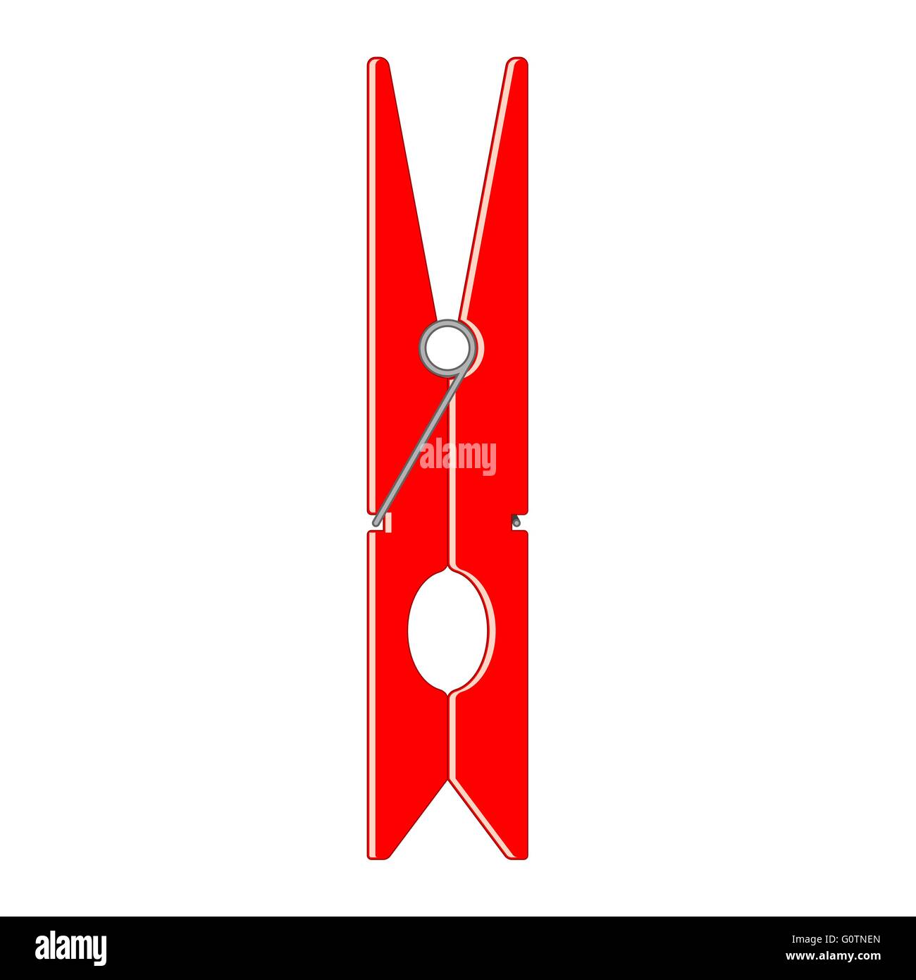 Big Red clothespin. Vector EPS10 Illustration de Vecteur