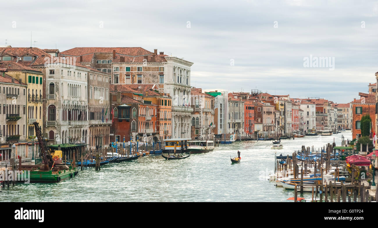 Le "Canal Grande" à Venise Banque D'Images