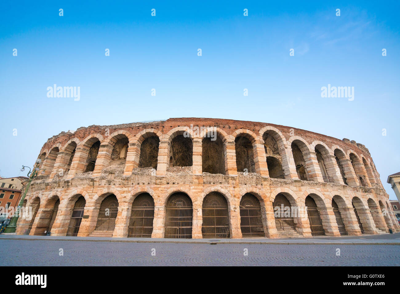 Arena di Verona amphithéâtre dans la soirée, Italie Banque D'Images