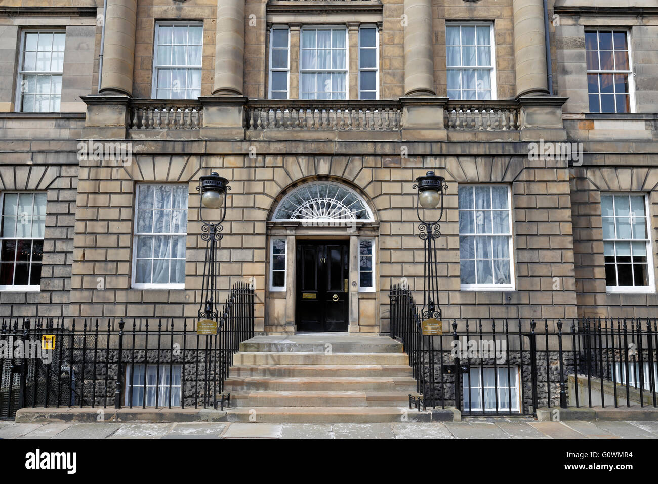En Bute House Charlotte Square la première résidence officielle du ministre, Édimbourg, Écosse, Royaume-Uni. Banque D'Images
