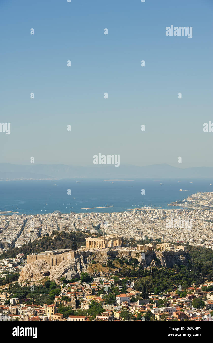 Paysage urbain d'Athènes moderne, Grèce Banque D'Images