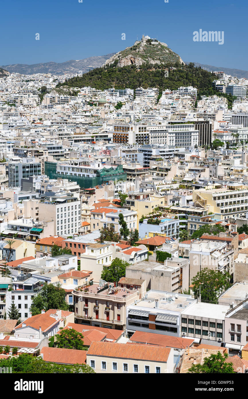 Paysage urbain d'Athènes, Grèce Banque D'Images