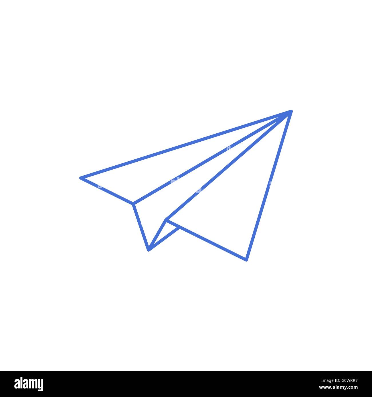 Avion en papier icône web illustration Illustration de Vecteur
