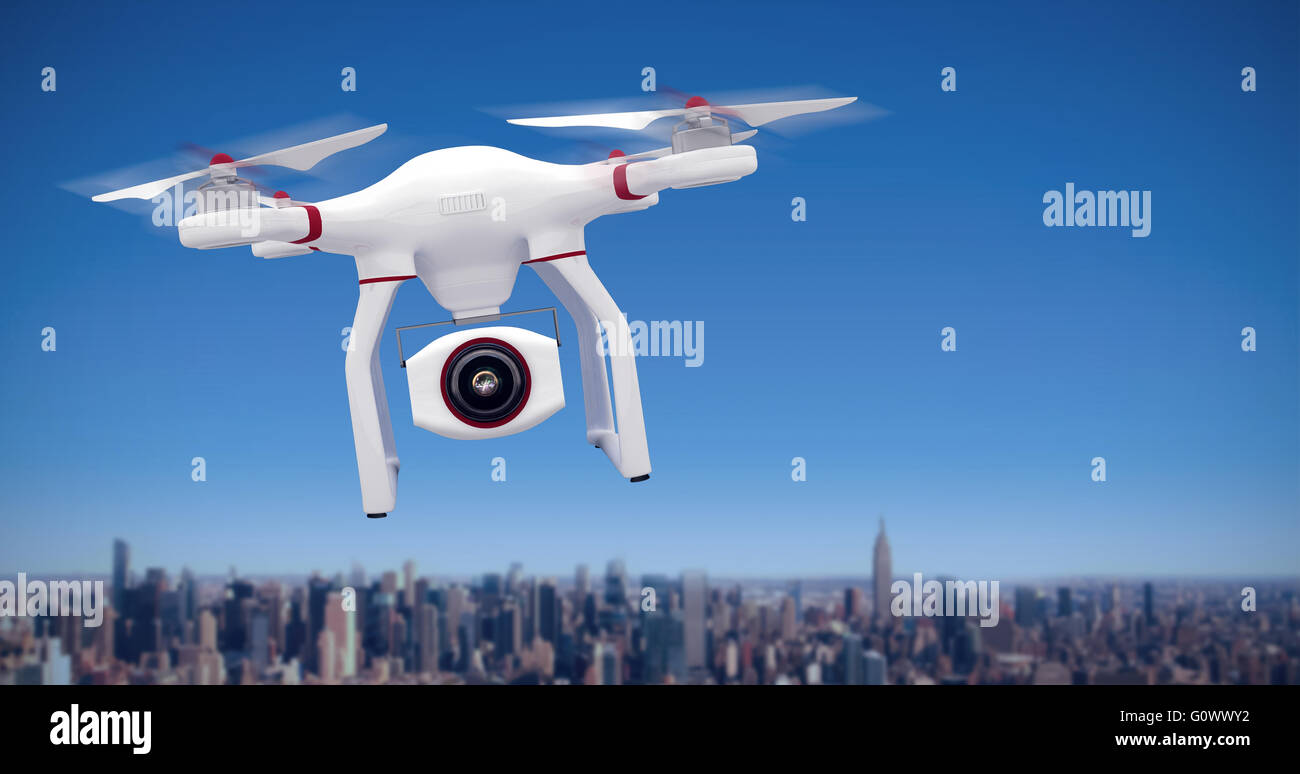Image composite d'un drone avec un appareil photo Banque D'Images