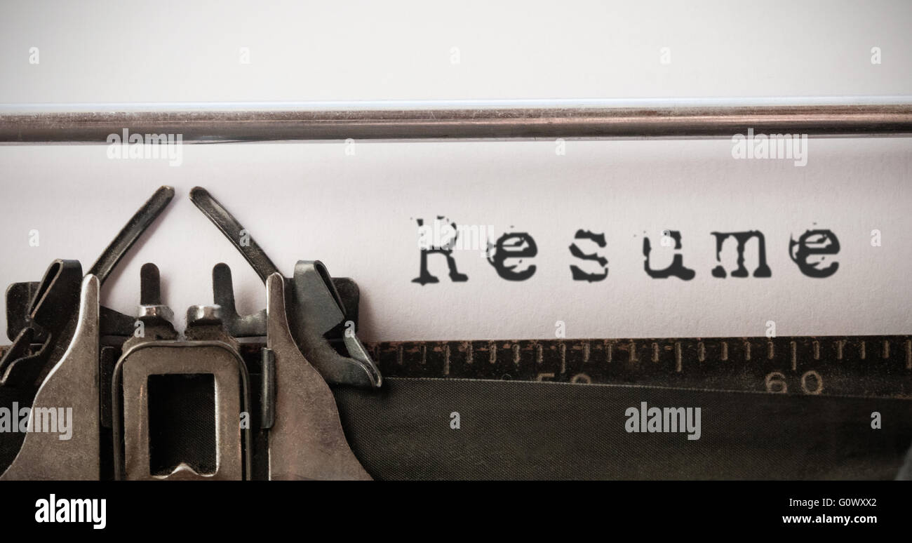 Image composite de la c.v. au format word Banque D'Images