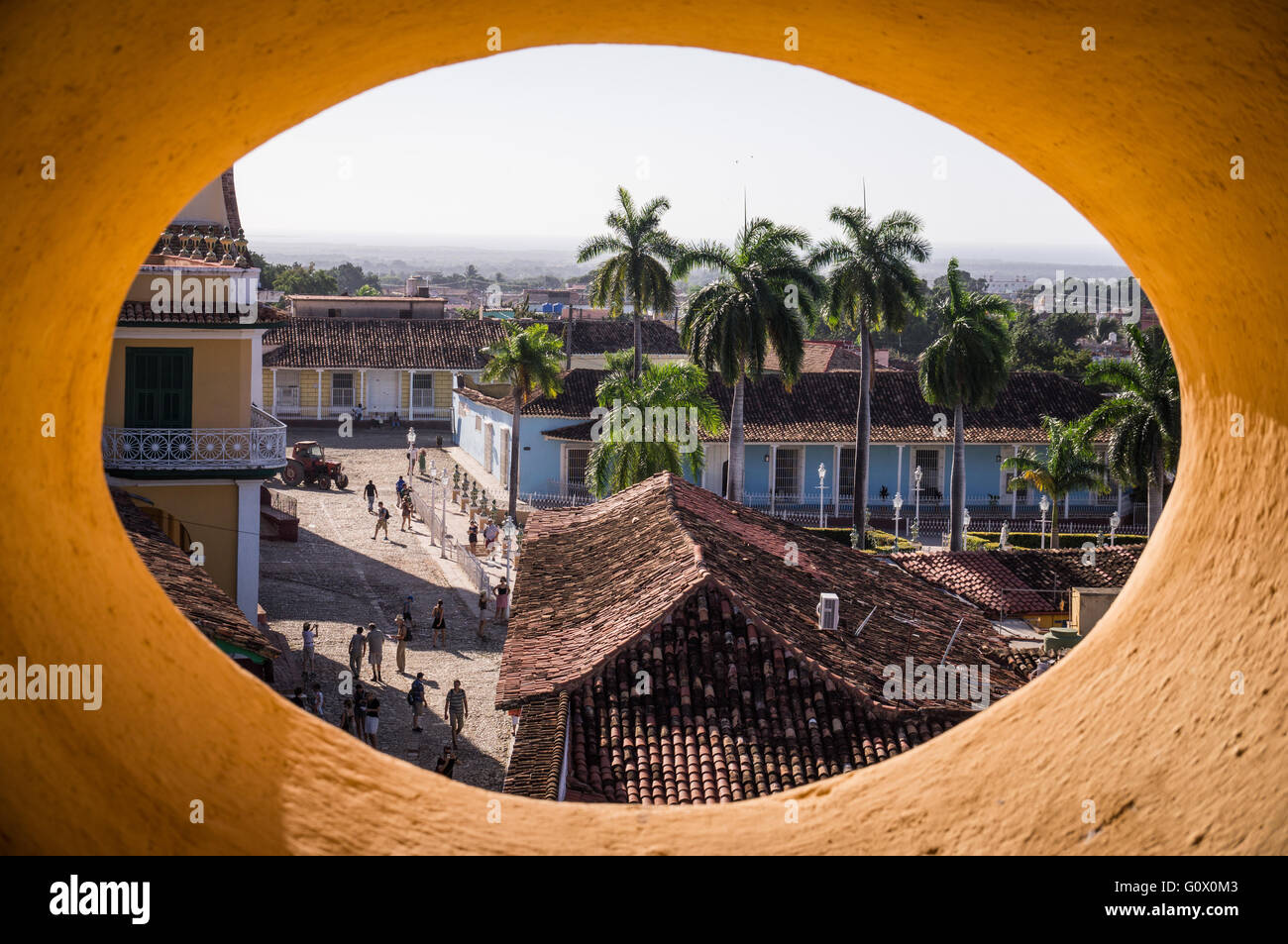 Placa Trinidads semble central comme voyager dans le temps pour les Caraïbes de l'époque coloniale - Trinidad, Cuba en décembre 2015 Banque D'Images