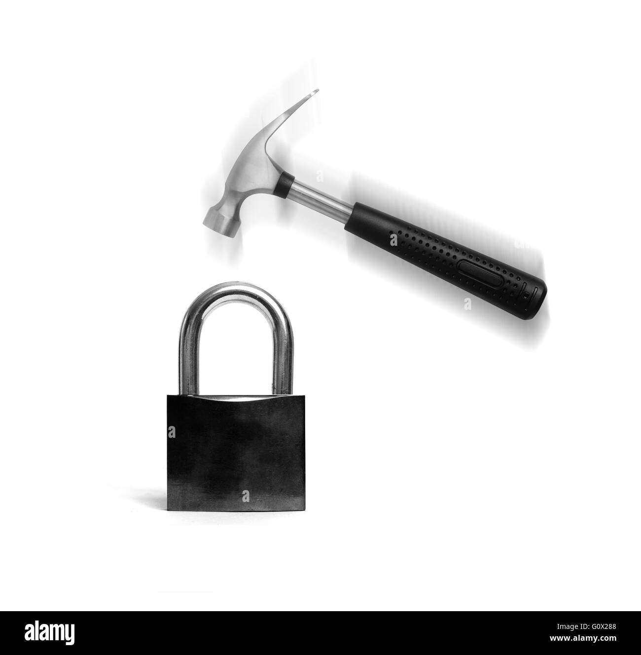 Blocage de l'insécurité alimentaire étant cassée Banque D'Images