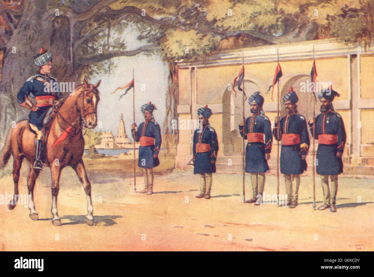 10ème duc de Cambridge LANCERS : garde ; Dogra ; ; Sikh Punjabi Pathan, 1911 Banque D'Images