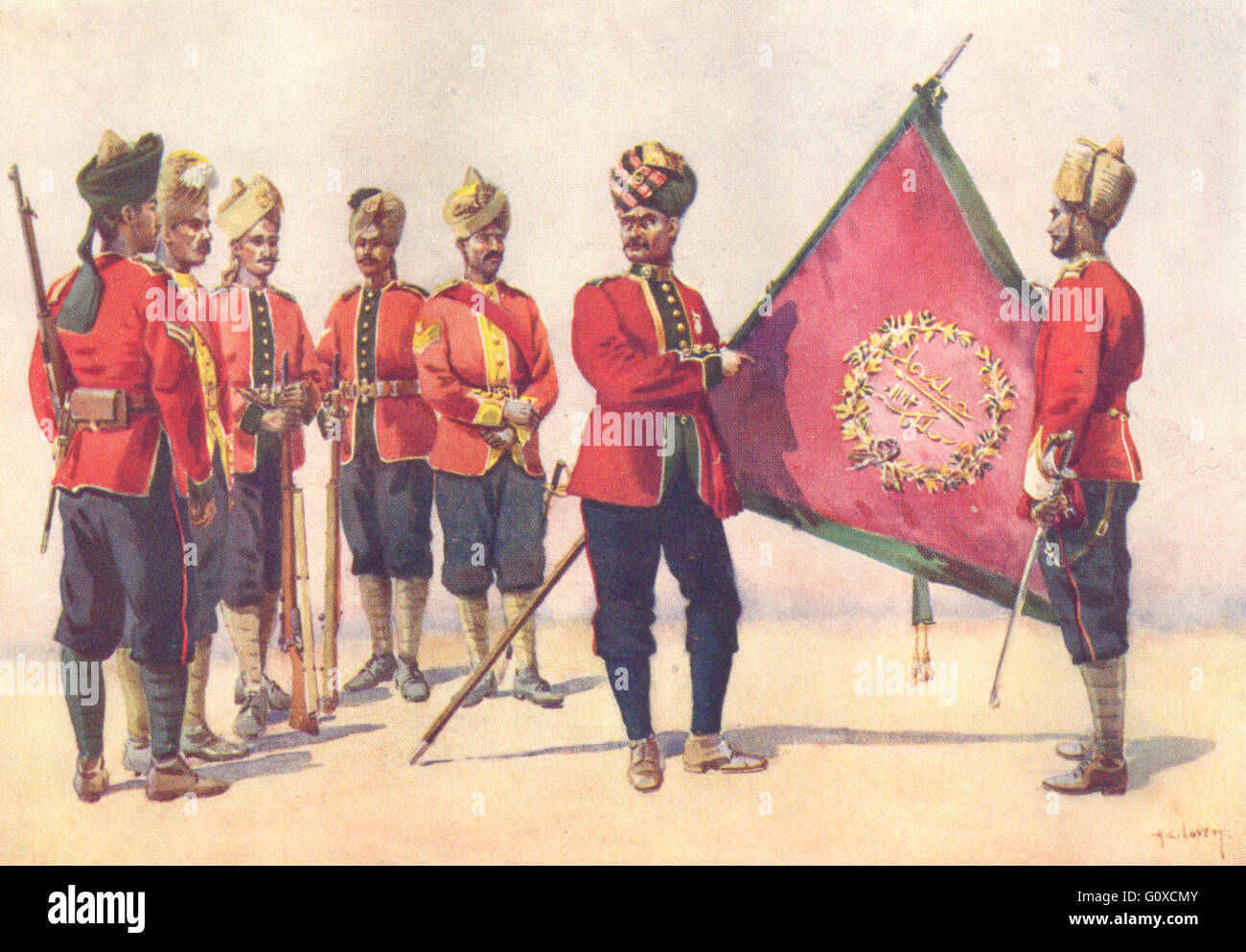 Palamcottah CARNATIQUE Inf : 63e 73e 75e 86e 80e Tamoul 83e Wallajahbad, 1911 Banque D'Images
