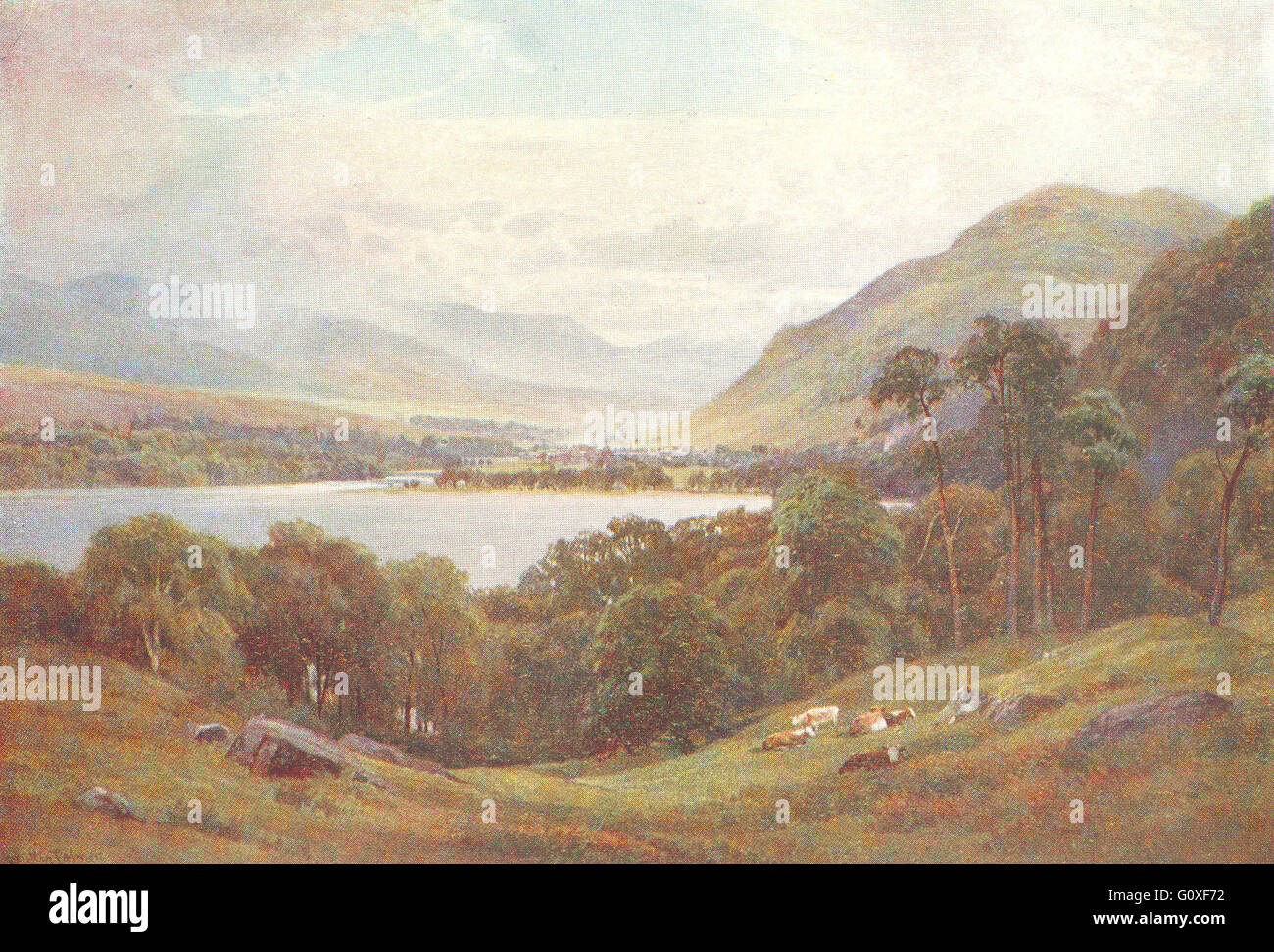 Ecosse : Highland line : Killin, chef de Loch Tay, Perthshire, old print 1922 Banque D'Images