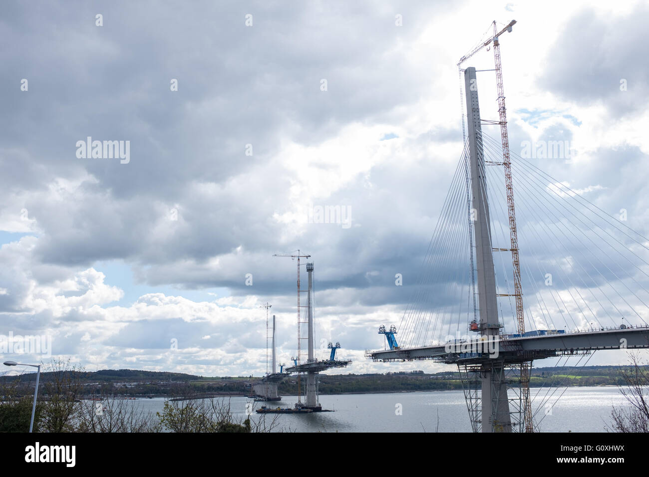 Le nouveau pont du Forth, Queensferry Crossing en construction Banque D'Images