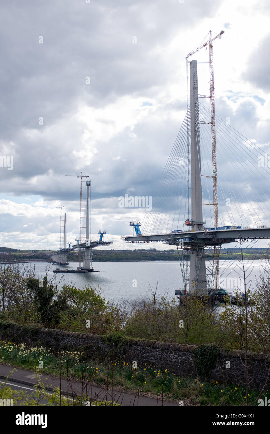 Le nouveau pont du Forth, Queensferry Crossing en construction Banque D'Images