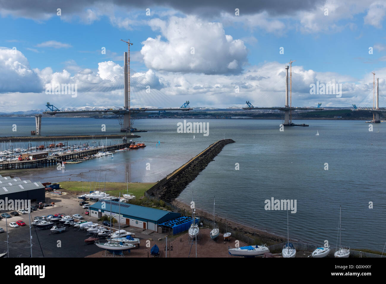 Le nouveau pont du Forth, Queensferry Crossing en construction Banque D'Images