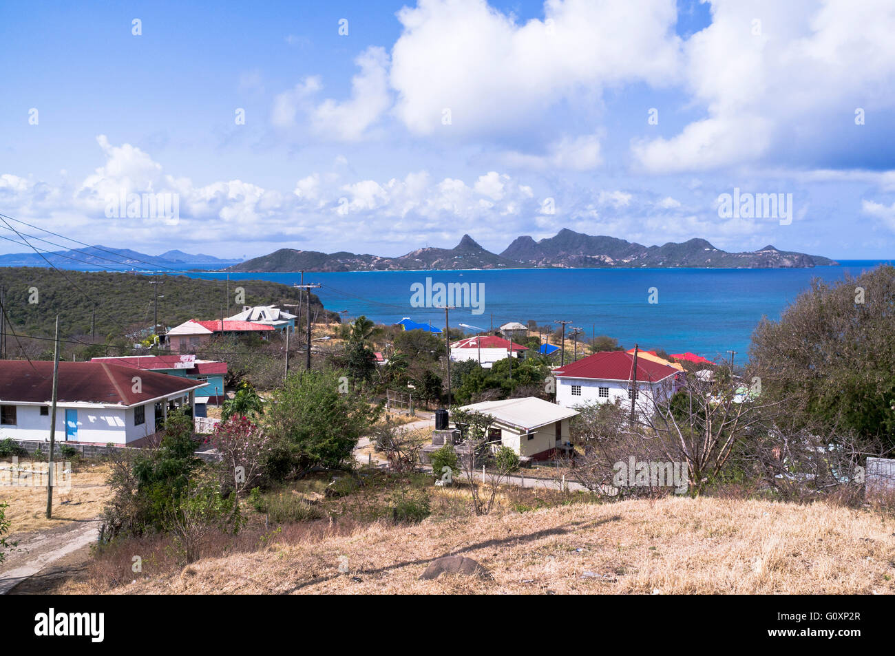 L'île de Mayreau dh ST VINCENT Saint Vincent et Grenadines Caraïbes village Banque D'Images