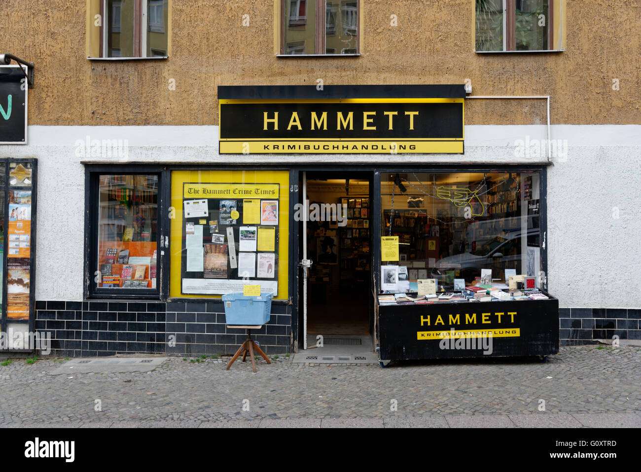 La célèbre librairie du crime de Hammett dans Kreuzberg, Berlin Banque D'Images