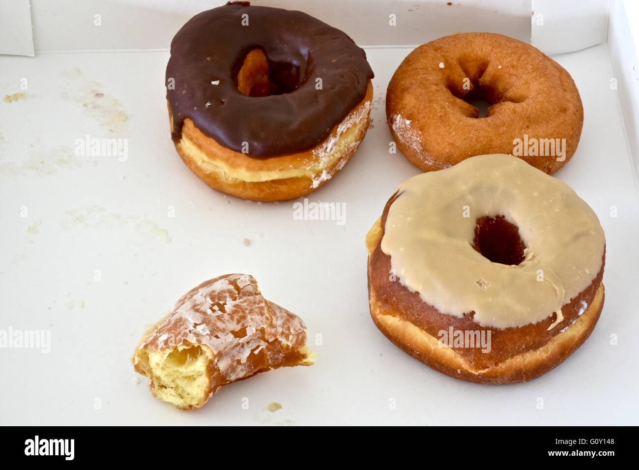 Une boîte de beignets Banque D'Images