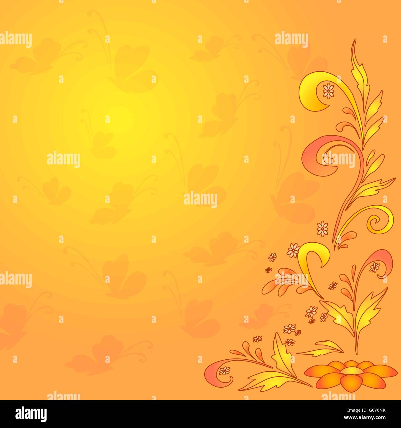 Abstract floral background, contours Illustration de Vecteur