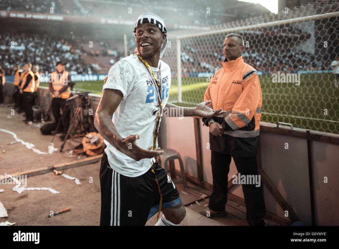 Danemark, Copenhague, 5 mai 2015. FC Copenhague a remporté sa deuxième Coupe du Danemark sur le trot à la suite d'une victoire (2-1) sur AGF Århus hier soir au stade Parken. Dans la photo : Mathias 'Zanka Jorgensen'. Credit : Samy Khabthani//Alamy Live News Banque D'Images