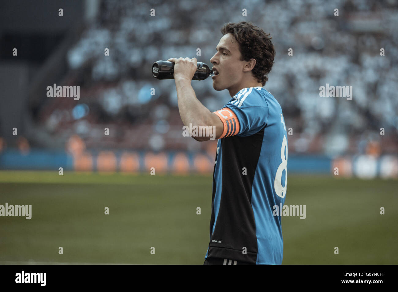 Danemark, Copenhague, 5 mai 2015. FC Copenhague a remporté sa deuxième Coupe du Danemark sur le trot à la suite d'une victoire (2-1) sur AGF Århus hier soir au stade Parken. Dans l'image : Copenhague FC le capitaine Thomas Delaney. Credit : Samy Khabthani//Alamy Live News Banque D'Images